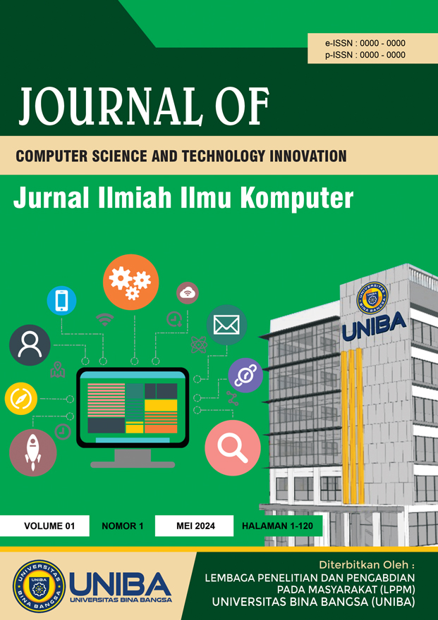 					View Vol. 1 No. 2 (2024): Journal of Computer Science and Technology Innovation
				
